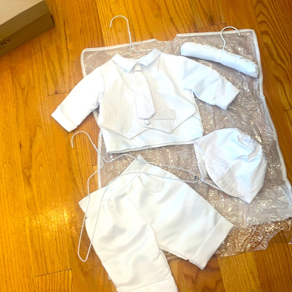 Boys Baptism Suit with hat